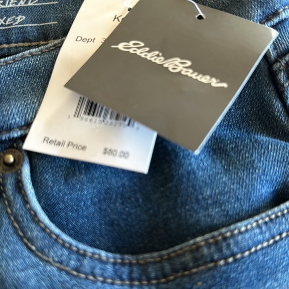 Eddie Bauer fleece lined boyfriend jeans size 8. NWT. - Picture 7 of 8